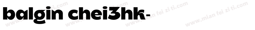 balgin chei3hk字体转换